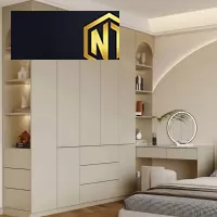 TỦ QUẦN ÁO GỖ MDF PHỦ MELAMINE MẪU 30